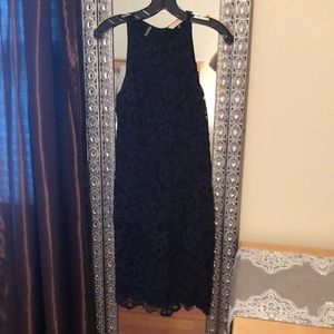 Rebecca Taylor size 2 midi navy dress